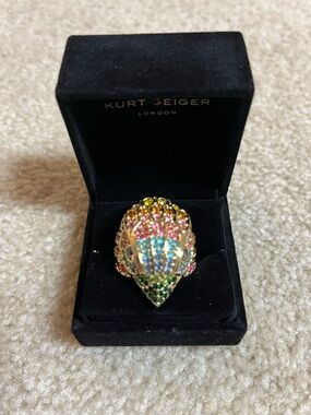 Kurt Geiger Multicolor Crystalu Ring
